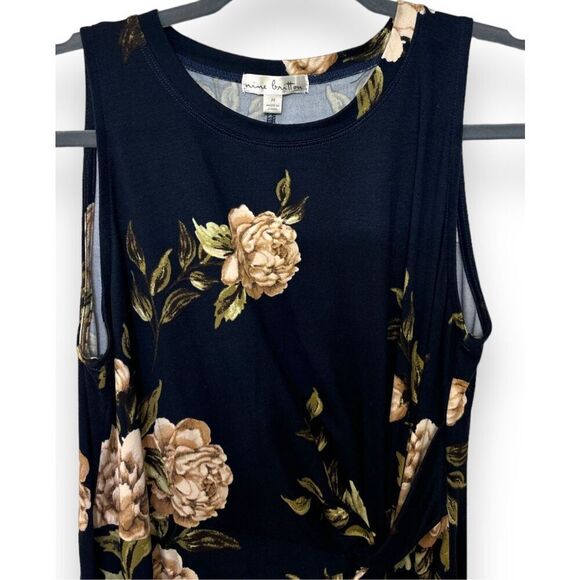 Nine Britton Dress Floral Knot Tie Design Blue/Cream Size: M Business Casual - Picture 3 of 5